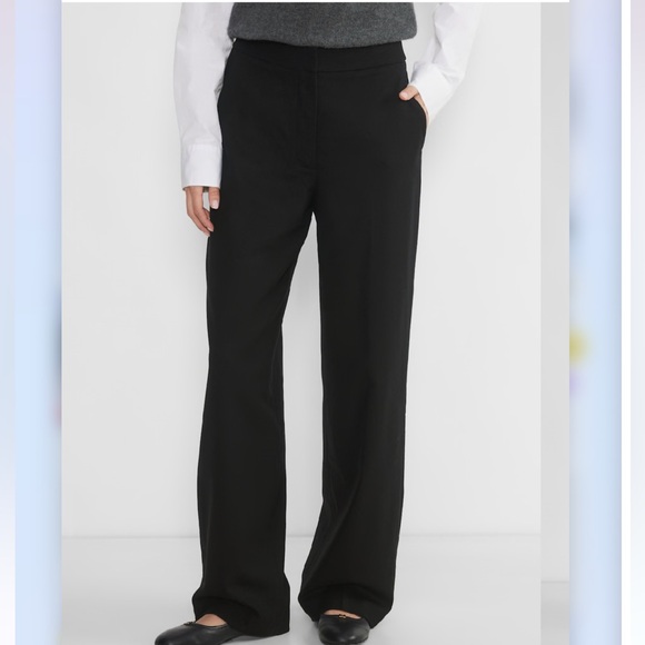 Aritzia Wilfred Black Wide Leg High Rise Pants, Size 16 - Picture 3 of 14